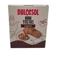 MINI TOSTAS EXTRAFINAS INTEGRALES 16p 80g DULCESOL